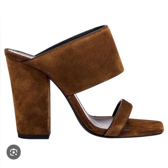 Saint Laurent Shoes - Saint Laurent Oak 100 brown mules NWT Size 7